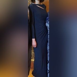 Full length Ralph Lauren navy gown